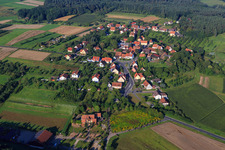 Village view from the east in the district Adlitz in Marloffstein in the state Bavaria, Germany