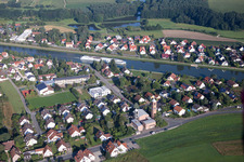 Aerial view of Möhrendorf in the state Bavaria, Germany