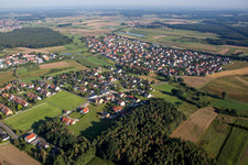 Agricultural fields and farmland in Heßdorf in the state Bavaria, Germany