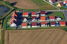 New development area Am Ochsenweiher in Weisendorf in the state Bavaria, Germany