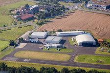 Aerial view of Airport in Herzogenaurach in the state Bavaria, Germany
