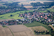 From the north in the district Niederndorf in Herzogenaurach in the state Bavaria, Germany