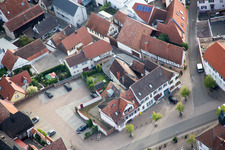 District Billigheim in Billigheim-Ingenheim in the state Rhineland-Palatinate, Germany viewn from the air