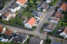 Aerial view of Maxburgstr in the district Billigheim in Billigheim-Ingenheim in the state Rhineland-Palatinate, Germany
