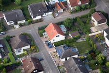 Bird's eye view of Maxburgstr in the district Billigheim in Billigheim-Ingenheim in the state Rhineland-Palatinate, Germany