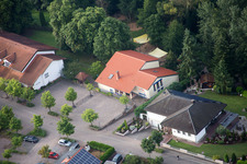 District Billigheim in Billigheim-Ingenheim in the state Rhineland-Palatinate, Germany from a drone