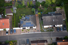 Oblique view of District Billigheim in Billigheim-Ingenheim in the state Rhineland-Palatinate, Germany