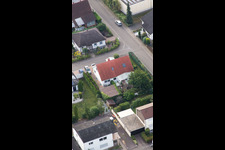 Maxburgstr in the district Billigheim in Billigheim-Ingenheim in the state Rhineland-Palatinate, Germany seen from above
