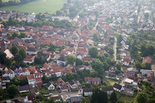 Bird's eye view of District Billigheim in Billigheim-Ingenheim in the state Rhineland-Palatinate, Germany