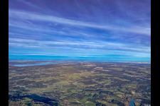 Lake Starnberg from the southeast in Starnberger See in the state Bavaria, Germany