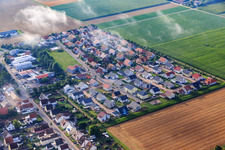Aerial photograpy of Settlers' Way in Steinweiler in the state Rhineland-Palatinate, Germany
