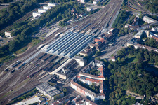 Main station in the district Südweststadt in Karlsruhe in the state Baden-Wuerttemberg, Germany