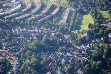 District Hohenwettersbach in Karlsruhe in the state Baden-Wuerttemberg, Germany out of the air