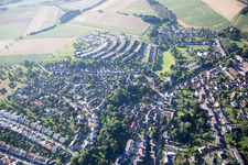 Aerial view of Village view in the district Hohenwettersbach in Karlsruhe in the state Baden-Wurttemberg