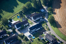 District Hohenwettersbach in Karlsruhe in the state Baden-Wuerttemberg, Germany from the drone perspective