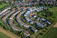 Single-family residential area of settlement Fuenfzig Morgen in Hohenwettersbach in the state Baden-Wurttemberg, Germany