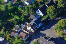 Aerial photograpy of New path in the district Hohenwettersbach in Karlsruhe in the state Baden-Wuerttemberg, Germany