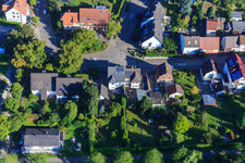 Oblique view of New path in the district Hohenwettersbach in Karlsruhe in the state Baden-Wuerttemberg, Germany