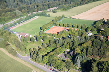 District Hohenwettersbach in Karlsruhe in the state Baden-Wuerttemberg, Germany from a drone