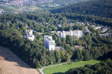 District Durlach in Karlsruhe in the state Baden-Wuerttemberg, Germany from a drone