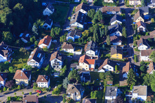 Aerial view of Hellenstr in the district Wolfartsweier in Karlsruhe in the state Baden-Wuerttemberg, Germany