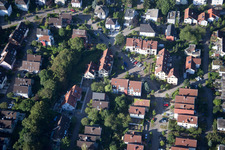 District Wolfartsweier in Karlsruhe in the state Baden-Wuerttemberg, Germany out of the air