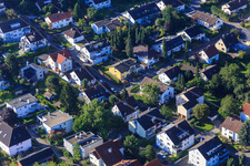 Aerial photograpy of Hellenstr in the district Wolfartsweier in Karlsruhe in the state Baden-Wuerttemberg, Germany