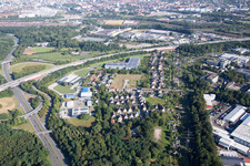 Killisfeld Industrial Area NO in the district Durlach in Karlsruhe in the state Baden-Wuerttemberg, Germany
