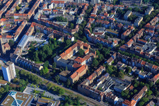 Police Headquarters Karlsruhe in the district Oststadt in Karlsruhe in the state Baden-Wuerttemberg, Germany