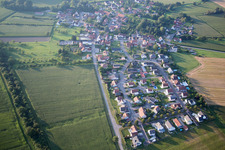 Neuhaeusel in the state Bas-Rhin, France seen from a drone