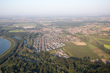 Drusenheim in the state Bas-Rhin, France out of the air