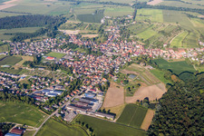 Town View of the streets and houses of the residential areas in Obenheim in Grand Est, France