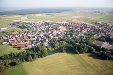 Oblique view of Sermersheim in the state Bas-Rhin, France