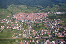 Aerial photograpy of Village view in Dalhunden in the state Bas-Rhin, France