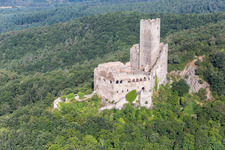 Ruins and vestiges of the former castle and fortress Ramstein in Scherwiller in Grand Est, France