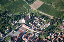 Oblique view of Châtenois in the state Bas-Rhin, France