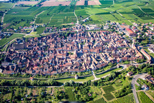 Old Town area and city center of the medieval wine town Bergheim in Alsace-Champagne-Ardenne-Lorraine, France