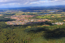 View of the town from the west in Jockgrim in the state Rhineland-Palatinate, Germany