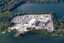 District Eggenstein in Eggenstein-Leopoldshafen in the state Baden-Wuerttemberg, Germany out of the air