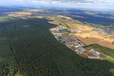 Industrial area Lorenzstraße and Am Hasenbiehl in the district Blankenloch in Stutensee in the state Baden-Wuerttemberg, Germany