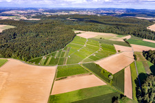Aerial view of Hasensprung (winegrowing) in the district Jöhlingen in Walzbachtal in the state Baden-Wuerttemberg, Germany
