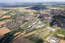 Aerial view of Knittlingen in the state Baden-Wuerttemberg, Germany