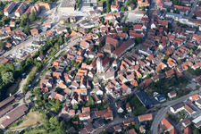 Oblique view of Knittlingen in the state Baden-Wuerttemberg, Germany