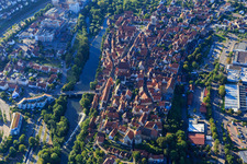 Overview of the old town from the southeast in Besigheim in the state Baden-Wuerttemberg, Germany