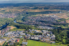 Town View of the streets and houses of the residential areas in Murr in the state Baden-Wurttemberg, Germany