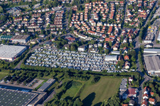 Parking space for caravans at PREMIO Caravan and Car Repair Steinheim in Steinheim an der Murr in the state Baden-Wuerttemberg, Germany