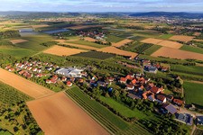 Village view from the northeast in the district Kirschenhardthof in Burgstetten in the state Baden-Wuerttemberg, Germany