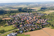Town View of the streets and houses of the residential areas in the district Erbstetten in Burgstetten in the state Baden-Wurttemberg