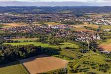 From the south in the district Maubach in Backnang in the state Baden-Wuerttemberg, Germany