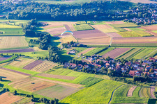 Aerial view of District Wattenweiler in Weissach im Tal in the state Baden-Wuerttemberg, Germany